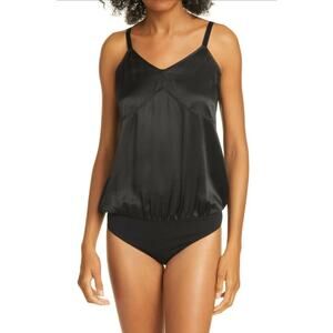 ATM Anthony Thomas Melillo Silk V-Neck Cami Bodysuit -S